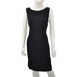 NWT Garfield Marks Nordstrom Black Textured Minimalist Classic Sheath Dress 12